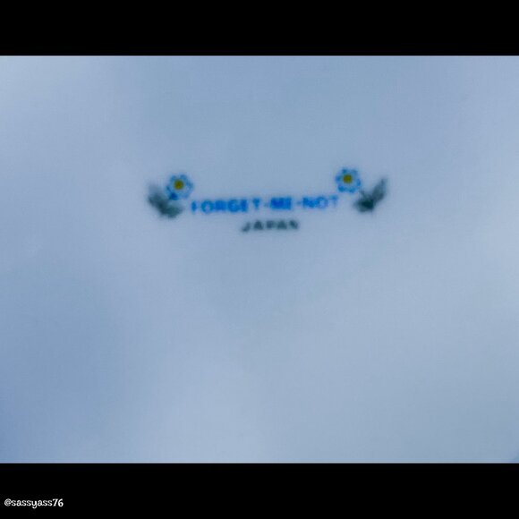 ▪️VTG▪️FORGET-ME-NOT▪️4 Piece 7.5" Blue Gray Floral Platinum Fine China Bowls - Picture 5 of 5